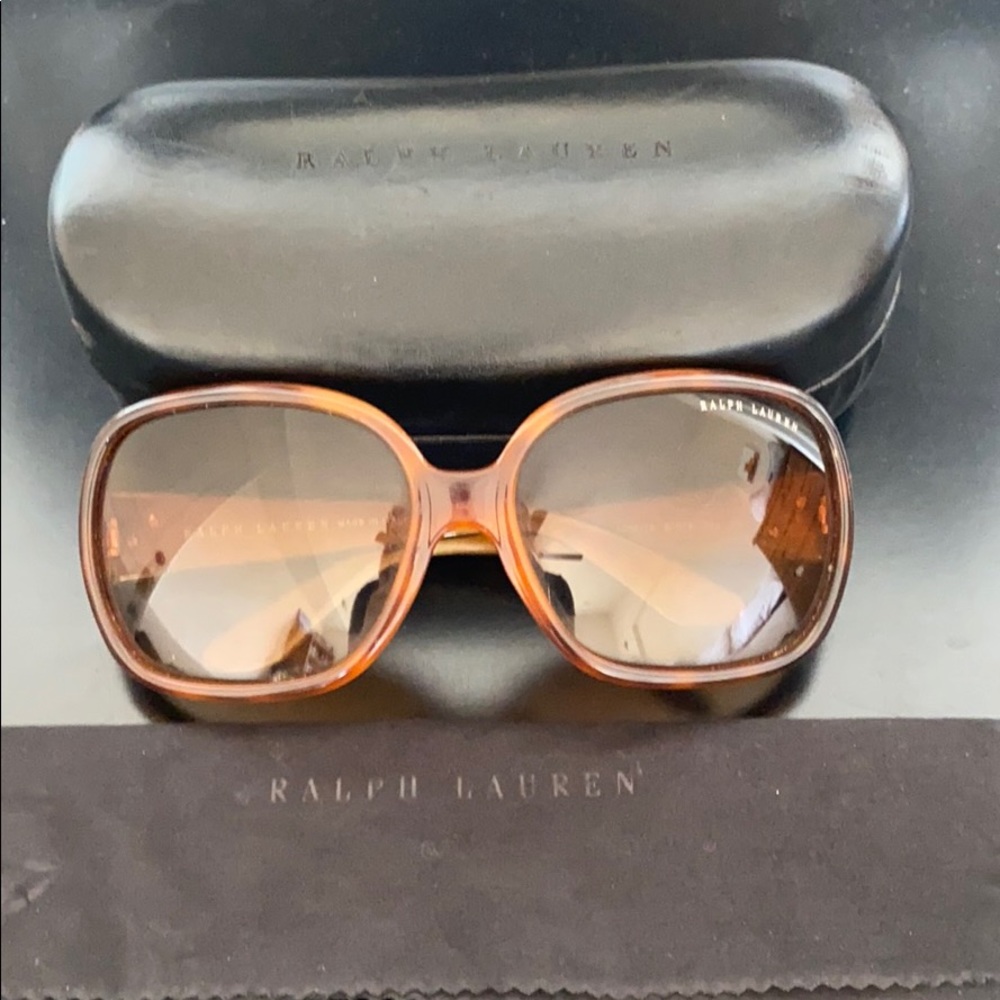 Ralph Lauren Brown Gradient Oversized Sunglasses